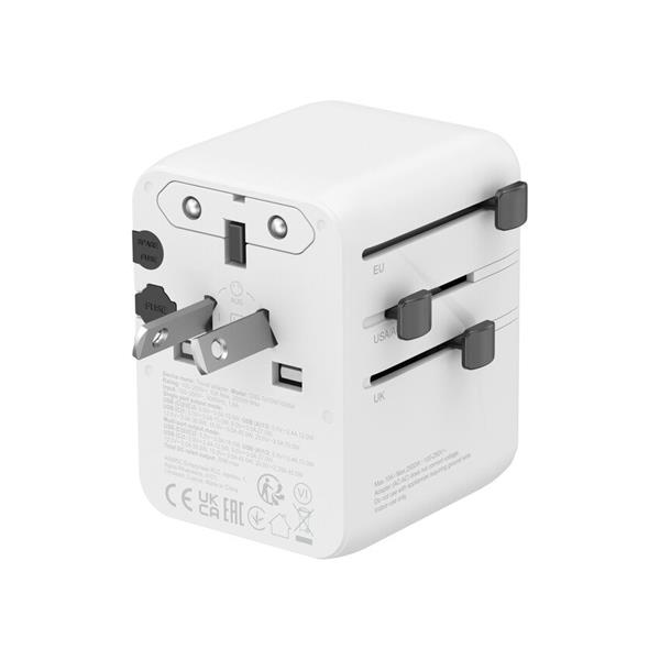 Canyon OnTour 70, univerzálny cestovný adaptér pre 200 krajín, 70W, 3x USB-C / 2x USB-A 