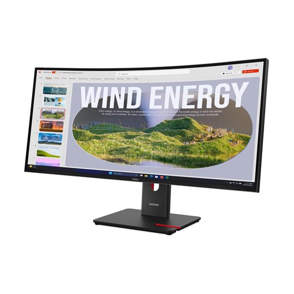 Lenovo T34WD-40 34" 3440x1440 3000:1 300cd 4ms HDMI+DP+USB+USB-C+RJ45 dock PD100W webcam 3y 
