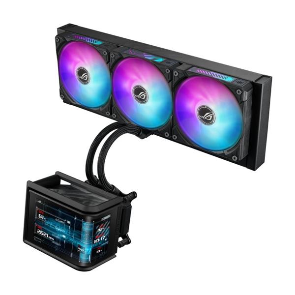ASUS ROG RYUO IV SLC 360 ARGB kvapalinový chladič CPU, AMOLED display, Aura Sync ARGB 