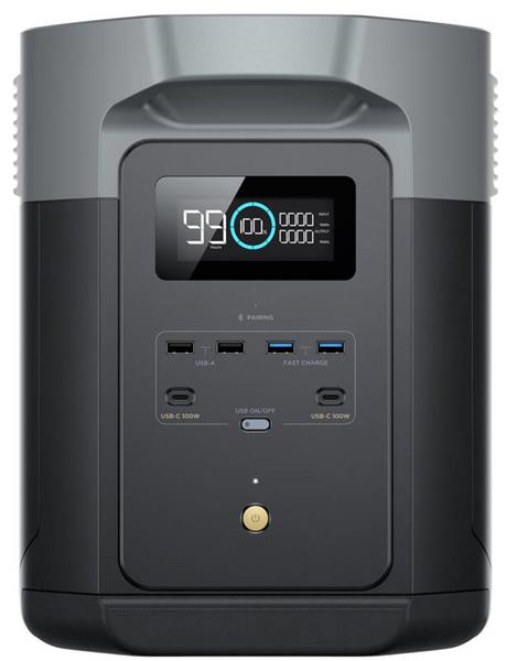 EcoFlow DELTA 2 Max bateriové stanice,  kapacita 2048 Wh,  výkon 2400 W,  druhá generace 