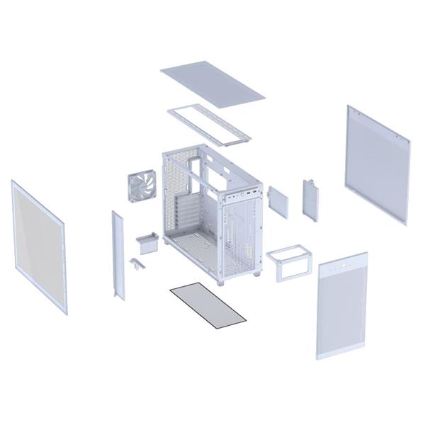 ASUS PRIME AP303 TG WHITE skrinka ATX biela 