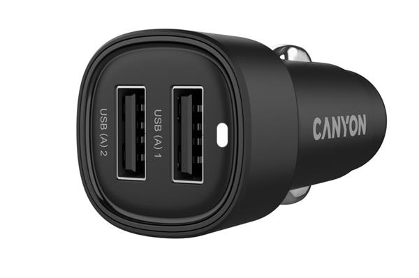 Canyon OnDrive 24, univerzálna autonabíjačka, 2x USB-A, výkon 24 W 