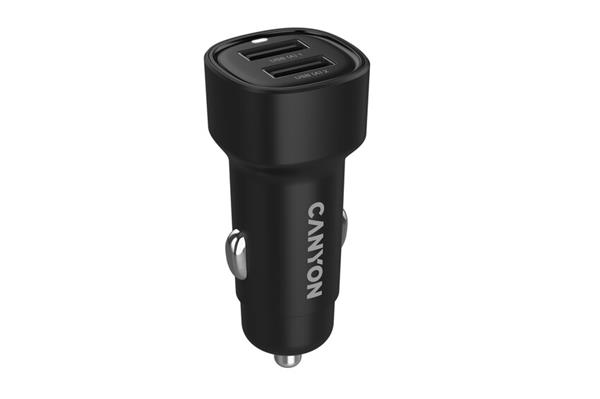Canyon OnDrive 24, univerzálna autonabíjačka, 2x USB-A, výkon 24 W 