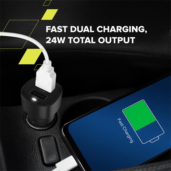 Canyon OnDrive 24, univerzálna autonabíjačka, 2x USB-A, výkon 24 W 