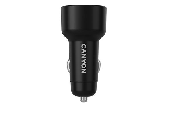 Canyon OnDrive 60, univerzálna autonabíjačka, 2x USB-A, rýchle nabíjanie, výkon 60 W 