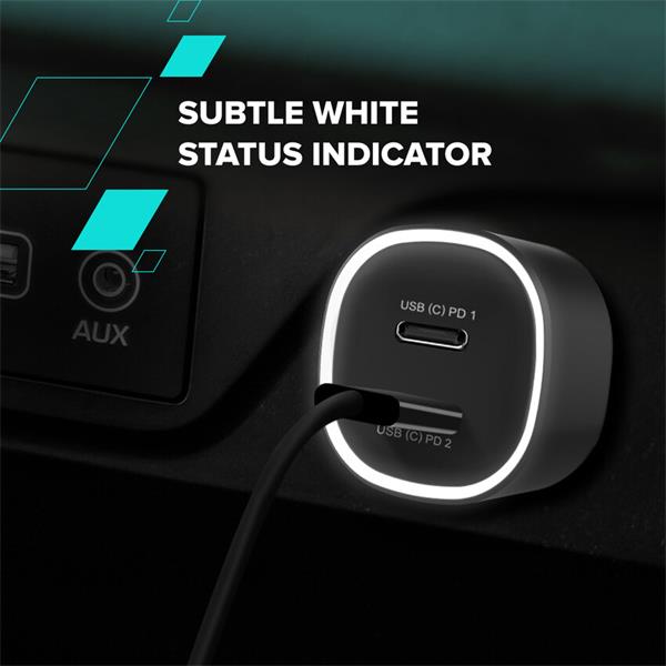 Canyon OnDrive 60, univerzálna autonabíjačka, 2x USB-A, rýchle nabíjanie, výkon 60 W 