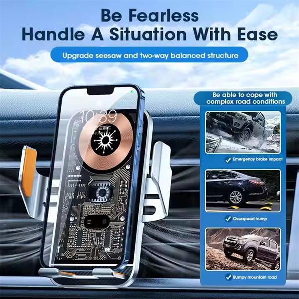 1stCOOL QI bezdrôtová auto nabíjačka, Smart automatic, Transparent, 15W 