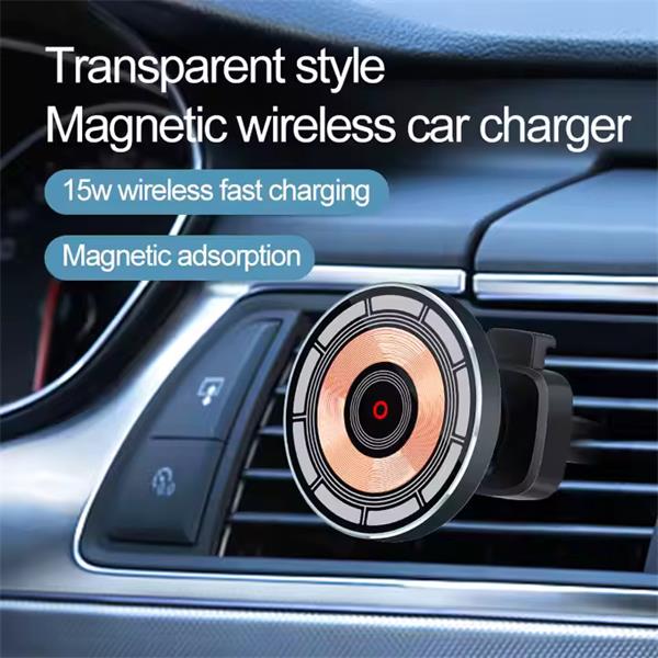 1stCOOL QI bezdrôtová magnetická autonabíjačka, MagSafe Transparent, 15W 