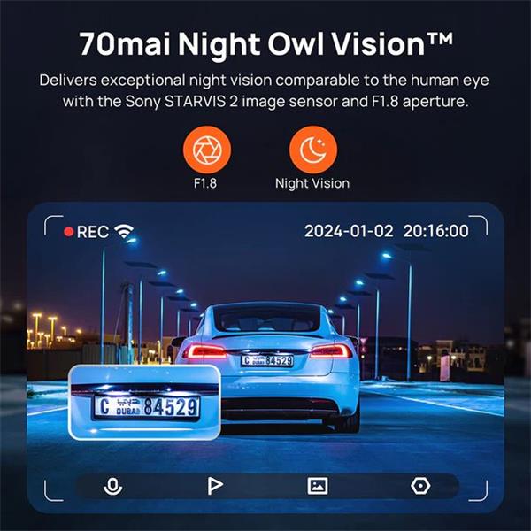 70mai 4K A810s+RC24 Dash Cam 