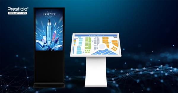 Prestigio Solutions IDS Indoor dotykový KIOSK, Vertical 55", 4K(2160x3840), Android 11: RK3399B/4GB/64GB, IR10 dotykov 