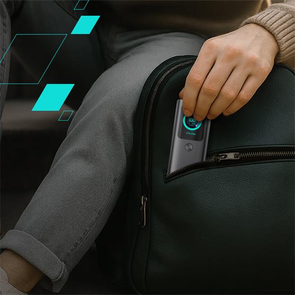 Canyon OnPower 265, Powerbank, 20.000 mAh, 165W ultra rýchla, displej, in:USB-C, out:2x USB-C/1xUSB-A, integ. USB-C káb. 