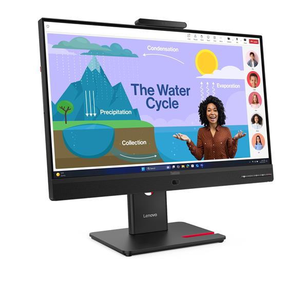 Lenovo T24D-4v 23.8" 1920x1080 1500:1 250cd 4ms HDMI+DP+USB+USB-C+RJ45 dock PD100W repro webcam 3y  