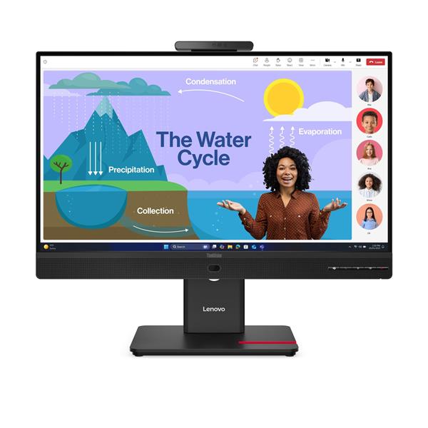Lenovo T24D-4v 23.8" 1920x1080 1500:1 250cd 4ms HDMI+DP+USB+USB-C+RJ45 dock PD100W repro webcam 3y  