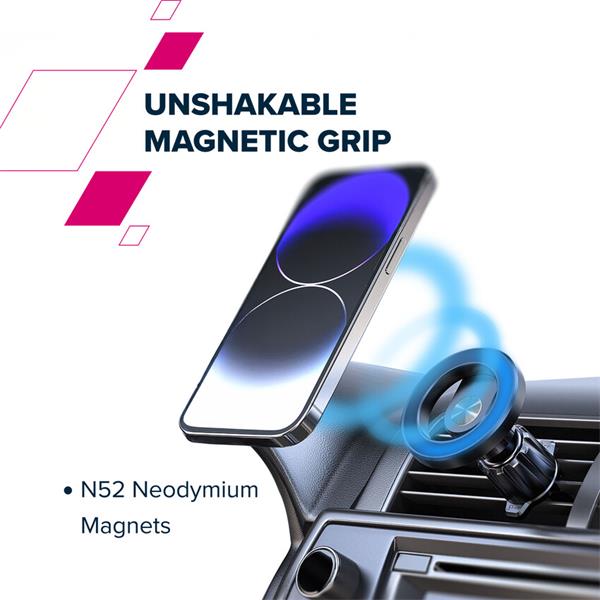 Canyon OnGrip 12, univerz. MagSafe držiak pre smartfóny s flexibilným ramenom a hákom do ventilácie, 360° polohovanie 