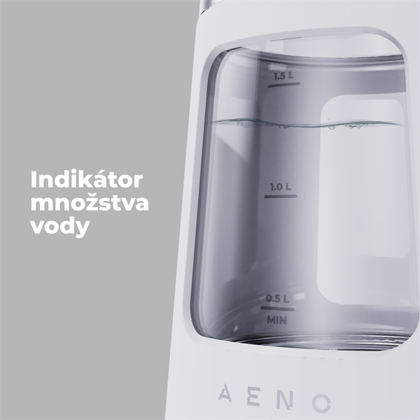 AENO Rychlovarná kanvica EK6 - 1,7l, Strix,dvojité steny, funkcia udržiavania tepla, LEDdisplej,auto vyp 