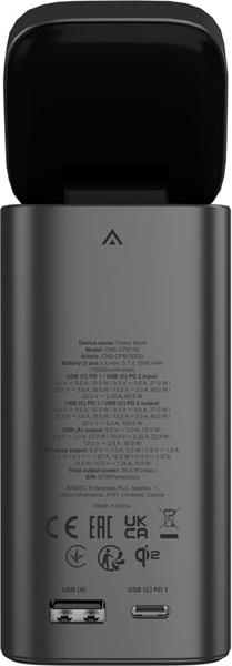 Canyon OnPower 150, Powerbank, 15.000 mAh, 100W, displej, in:USB-C, out:2x USB-C/1xUSB-A, Qi2 bezdr. nabíjanie 