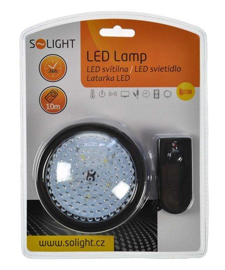 Solight LED svetielko s diaľkovým ovládaním, 5 LED, 3x AA batérie 