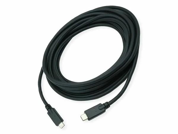 Kábel USB 3.2 Gen 2, CM/CM Typ C 5m, 10Gbps, PD 100w 20V5A, čierny 