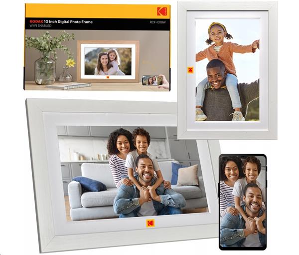 KODAK RCF-1018W WHT 10" fotorámik Wifi, biely 