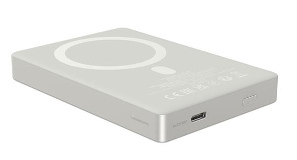 Canyon OnPower 511, Powerbank, 10.000 mAh, 20W USB-C, MagSafe 15W Bezdrôtové nabíjanie, displej, šedá 