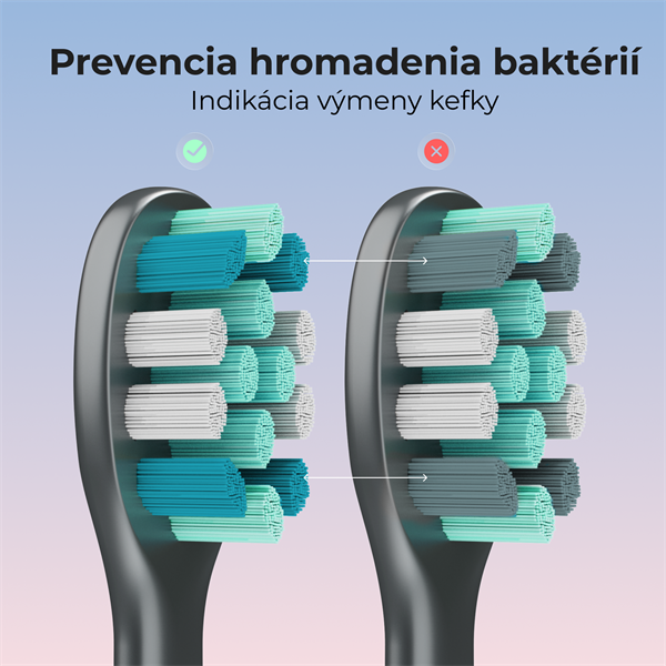 AENO sonická zubná kefka DB10G, farba šedá, 5 módov, 3 náhradné hlavice, batéria 1400 mAh, 48600 ot/min, 90 dní bez nab. 