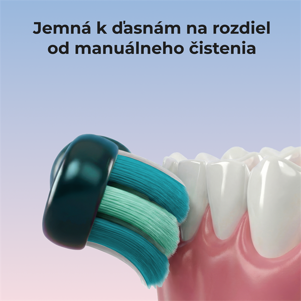 AENO sonická zubná kefka DB10N, tmavomodrá, 5 módov, 3 náhradné hlavice, batéria 1400 mAh, 48600 ot/min, 90 dní bez nab. 