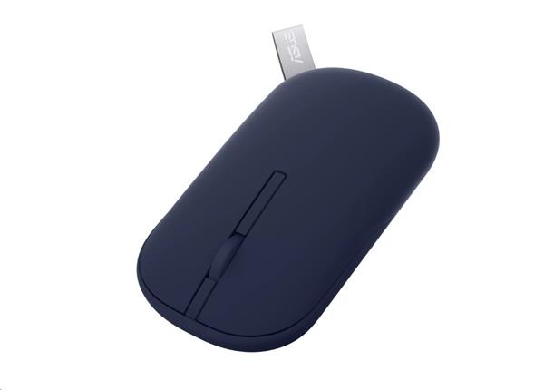 ASUS MOUSE Marshmallow MD100 modrá - optická bezdrôtová myš, BT+2.4GHZ 
