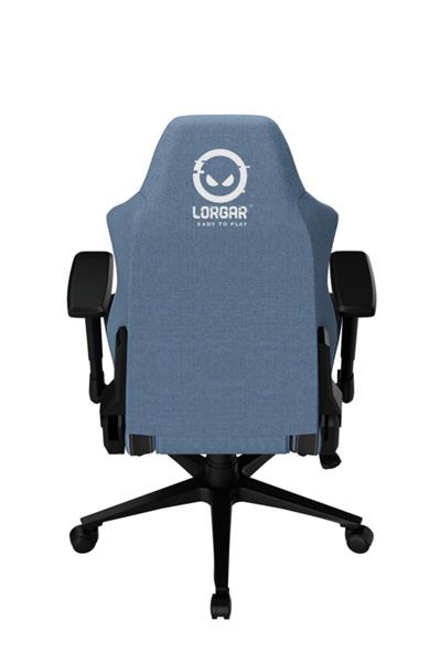 LORGAR PRO CHA41 herná stolička, látková, plne kovový rám, pamäťová pena, 3D opierky rúk, nosnosť 150 kg, modro biela 