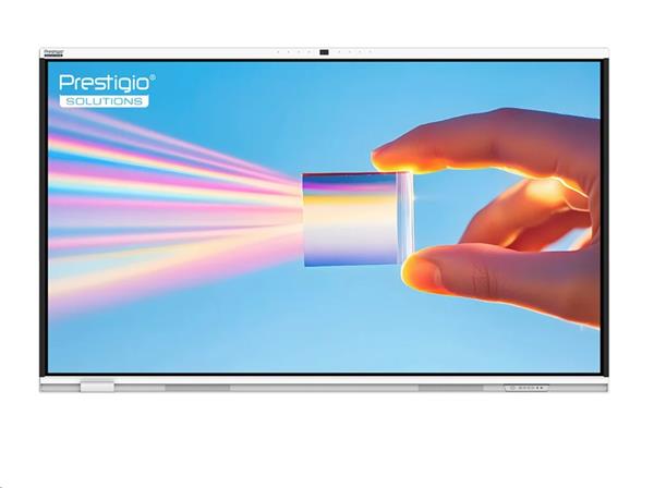 75" PRESTIGIO SOLUTIONS  PRISM Séria, Android 14 EDLA + upgr 16, 50 dotyk, 9H, 3x20W, AI Kamera, 100 000:1, 
