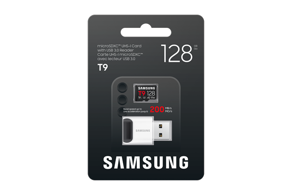 128 GB . microSDXC karta Samsung T9 + USB Adaptér 
