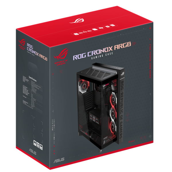 ASUS ROG CRONOX GR801 CURVE TG ARGB BLACK skrinka E-ATX čierna 