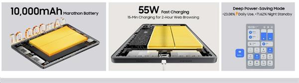 Blackview MEGA 12 SET 5G 12.2" FHD 2400x1600 120Hz 12GB+256GB MT Dimensity 7200 Octa-core 2.8GHz, IP68, vesmírne sivý 
