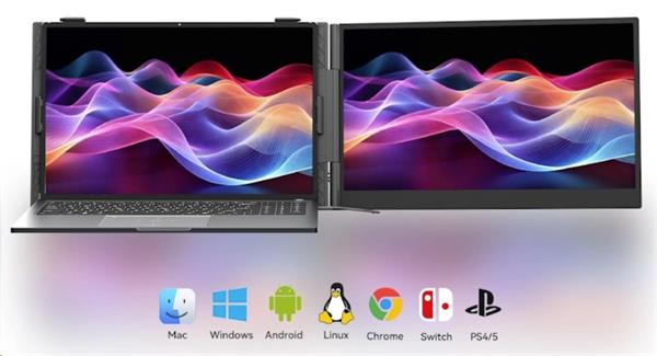 Prenosný monitor Blackview SCM8 Single Screen 15.3", 1920x1200 16:9 LCD 60Hz IPS 178 USB-C 3.1x3, sivo čierny 