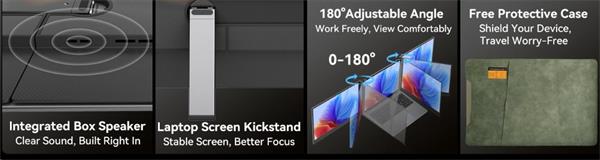Portable monitor Blackview DCM8 Dual Screen 15.3inch 1920x1200 16:9 LCD 60Hz IPS 178 USB-C 3.1x3, sivo čierny 