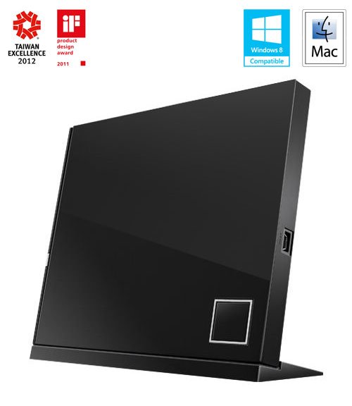 ASUS SBC-06D2X-U external slim Bluray combo USB-A, čierna 