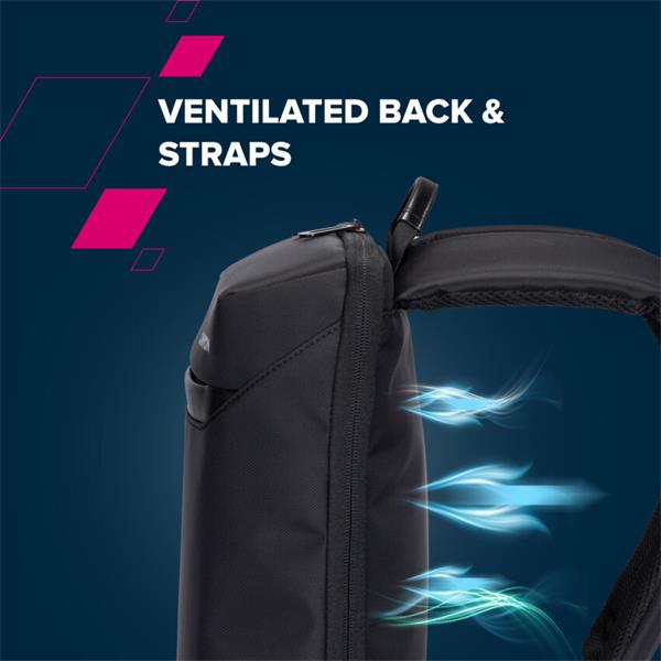 Canyon OnPack UR04, batoh na notebook do 15,6", 11 l, vodeodolný, ventilovaný chrbát, čierny 