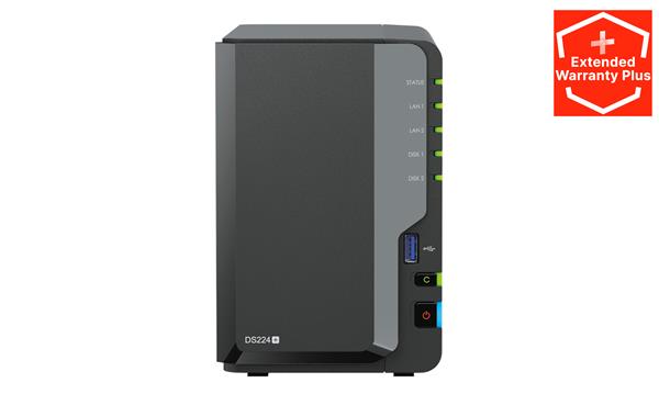 Synology™ DiskStation DS225+, 2-bay NAS, vratane 2ks HDD 4TB (HAT3300-4T), CPU J4125, RAM 2GB, LAN 1x 2.5Gb + 1x 1Gb 