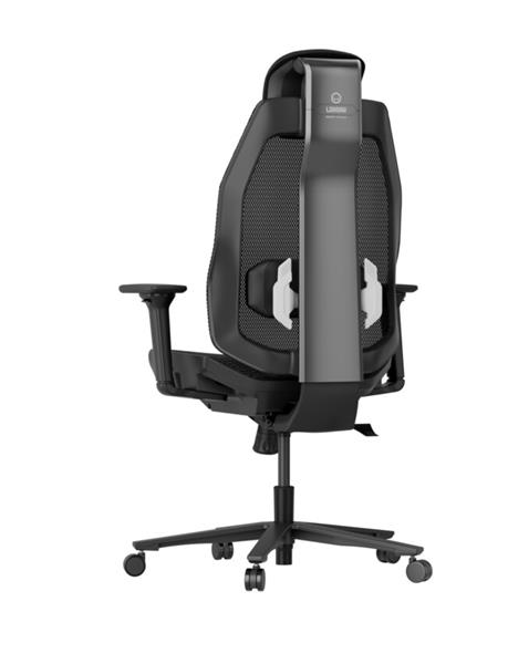 Lorgar PRO CHA51 ergonomická herná stolička, 4D podrúčky, bedrová opora, nastaviteľná opierka hlavy, čierno biela 