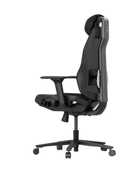 Lorgar PRO CHA51 ergonomická herná stolička, 4D podrúčky, bedrová opora, nastaviteľná opierka hlavy, čierno biela 