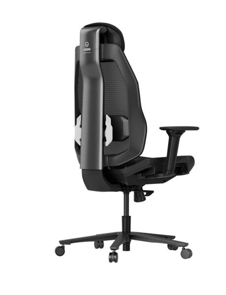 Lorgar PRO CHA51 ergonomická herná stolička, 4D podrúčky, bedrová opora, nastaviteľná opierka hlavy, čierno biela 