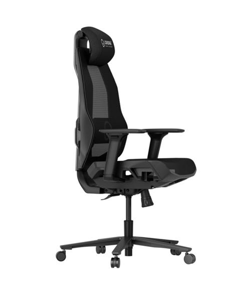 Lorgar PRO CHA51 ergonomická herná stolička, 4D podrúčky, bedrová opora, nastaviteľná opierka hlavy, čierno biela 