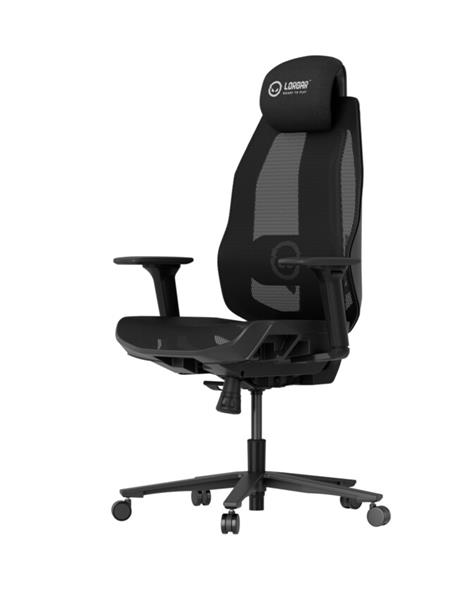 Lorgar PRO CHA51 ergonomická herná stolička, 4D podrúčky, bedrová opora, nastaviteľná opierka hlavy, čierno biela 