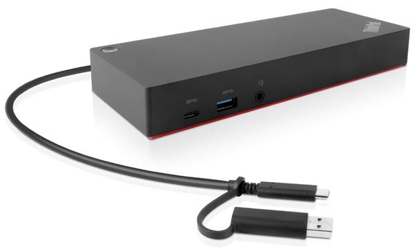 Lenovo ThinkPad Hybrid USB-C with USB-A Dock (2x DP, RJ45, 3x USB-C,2x USB 2.0, 2x HDMI, adapter) pripojit max. 2x LCD 