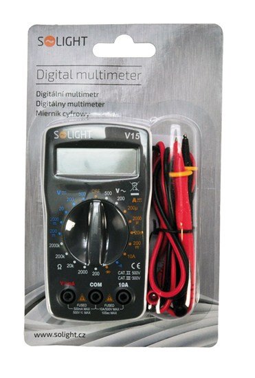 Solight multimeter, test diódy, ochrana proti preťaženiu, bzučiak 