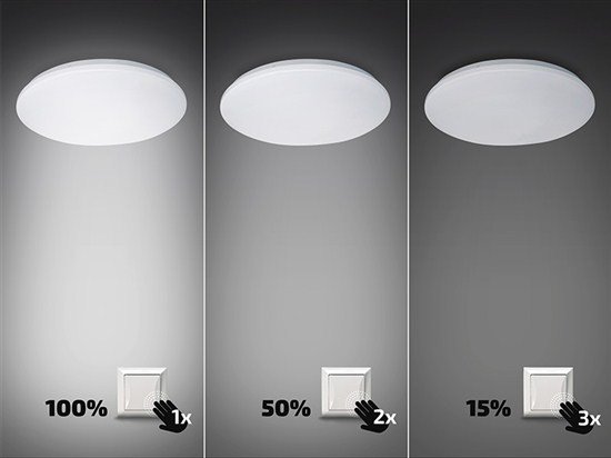 Solight LED stropní svietidlo, 3-stupňové stmievanie, 18W, 1260lm, 4000K, okrúhle, 33cm 