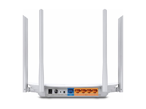 AC1200 Dual-Band Wi-Fi Router SPEED: 300 Mbps at 2.4 GHz + 867 Mbps at 5 GHz SPEC: 4× Antennas, 1× 10/100M WAN Port + 4× 