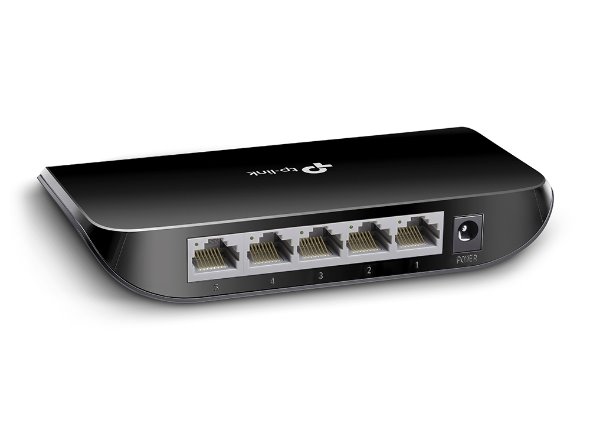TP-LINK TL-SG1005D 5-Port Gigabit Desktop Switch, 5 Gigabit RJ45 Ports, Desktop Plastic Case 