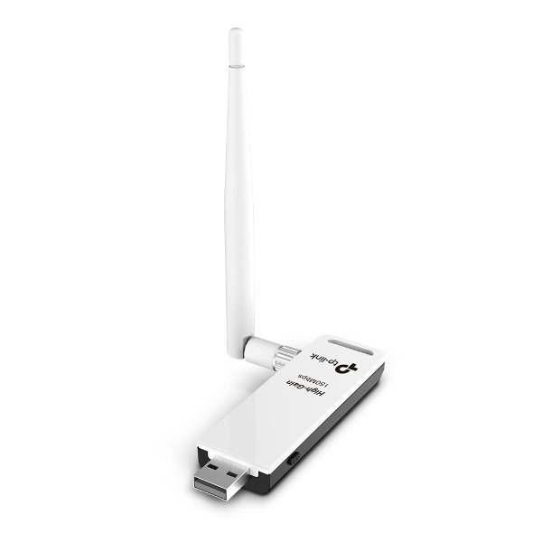 150Mbps High Gain Wi-Fi USB Adapter SPEED: 150 Mbps at 2.4 GHz SPEC: 1× High Gian External Antenna, USB 2.0 FEATURE: WPS 