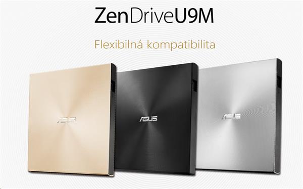 ASUS SDRW-08U9M-U external ultraslim DVD-RW USB-C/A, strieborná 