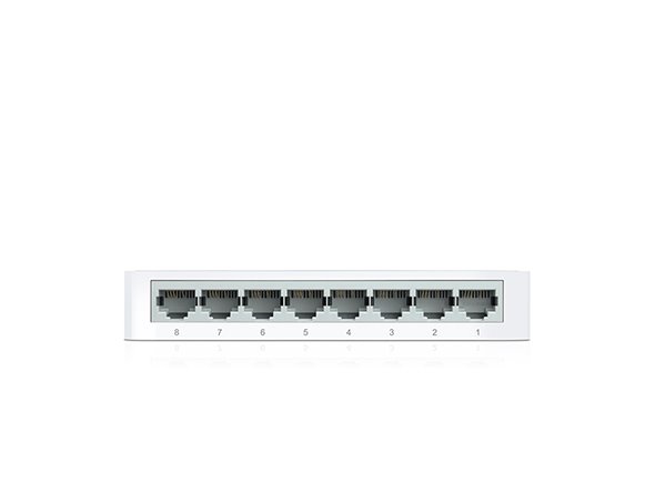 TP-LINK TL-SF1008D 8-Port 10/100M mini Desktop Switch, 8 10/100M RJ45 Ports, Desktop Plastic Case 